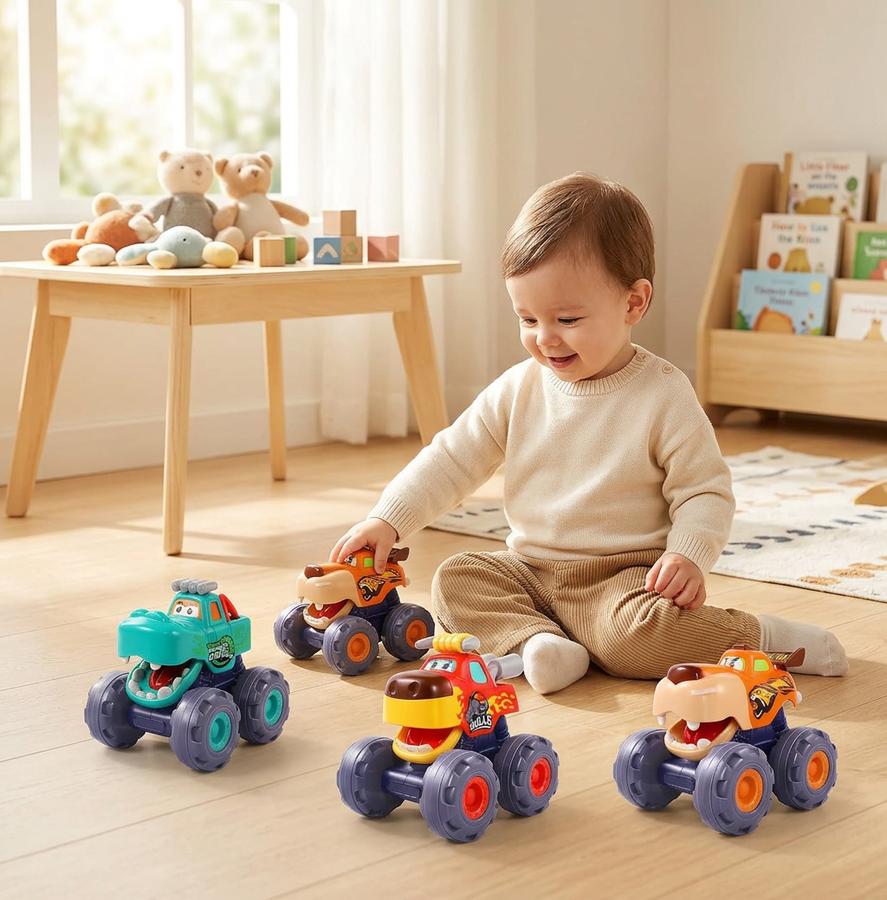 OCATO Pull-Back Monster Trucks (3-Pack)